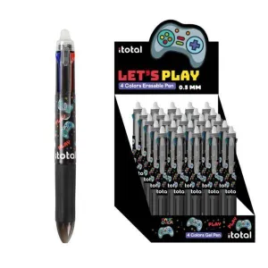 Pix erasable, multicolor, cu mecanism retractabil, 4 culori, Lets play [1]