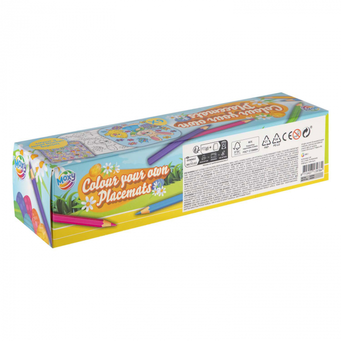Placemat pentru colorat, preimprimat, set cu creioane colorate si abtibilduri [2]