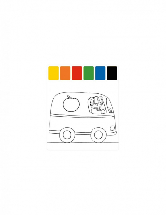 Planse preilustrate pentru pictura Vehicule, Moulin Roty [2]