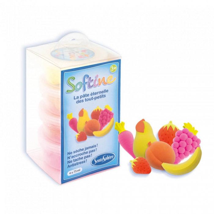 Plastilina Softine - 4 cutii Culori Calde [2]
