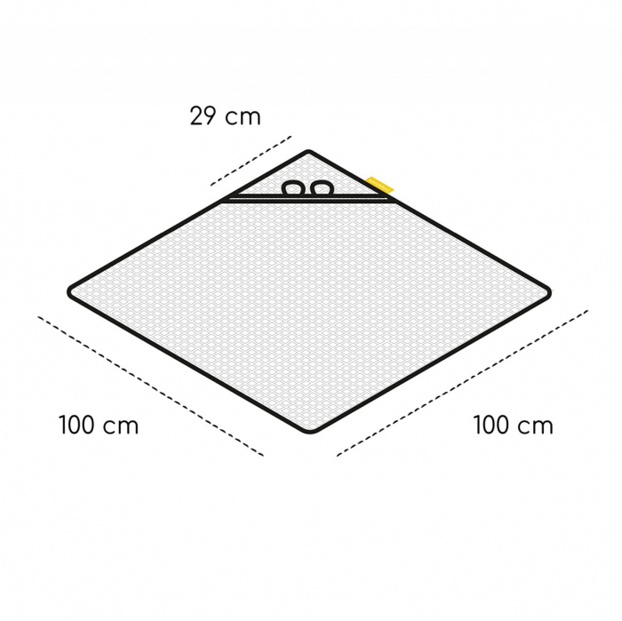 Prosop nou nascut Skiddou Skumi, 100% bumbac, cu gluga cu urechiuse, Albastru, 100x100cm [8]