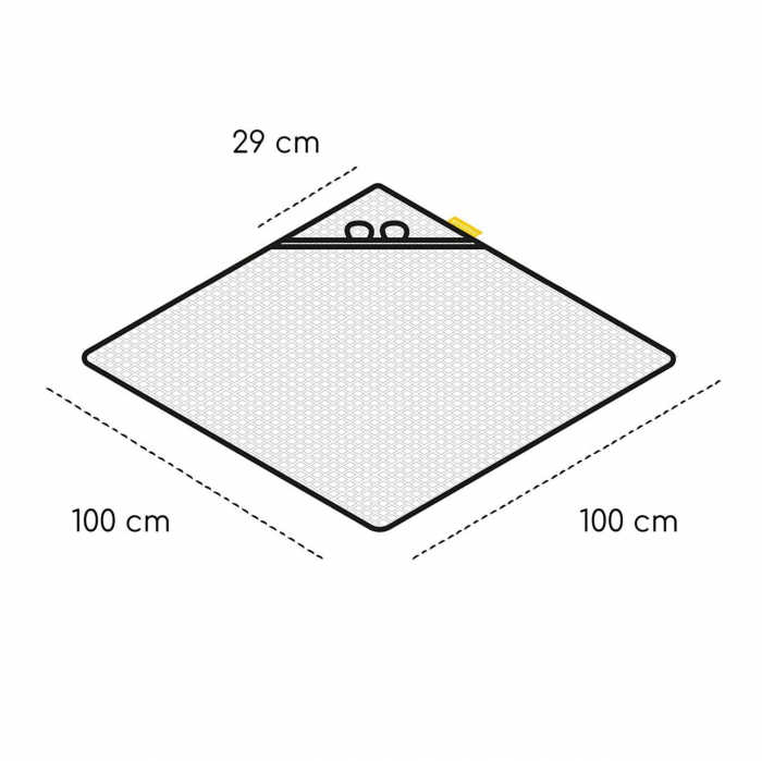 Prosop nou nascut Skiddou Skumi, 100% bumbac, cu gluga cu urechiuse, Gri inchis, 100x100cm [8]