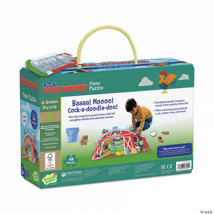 Puzzle de podea in forma de hambar, Barn budies floor puzzle, Peaceable Kingdom [3]