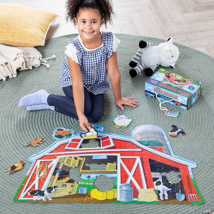 Puzzle de podea in forma de hambar, Barn budies floor puzzle, Peaceable Kingdom [6]