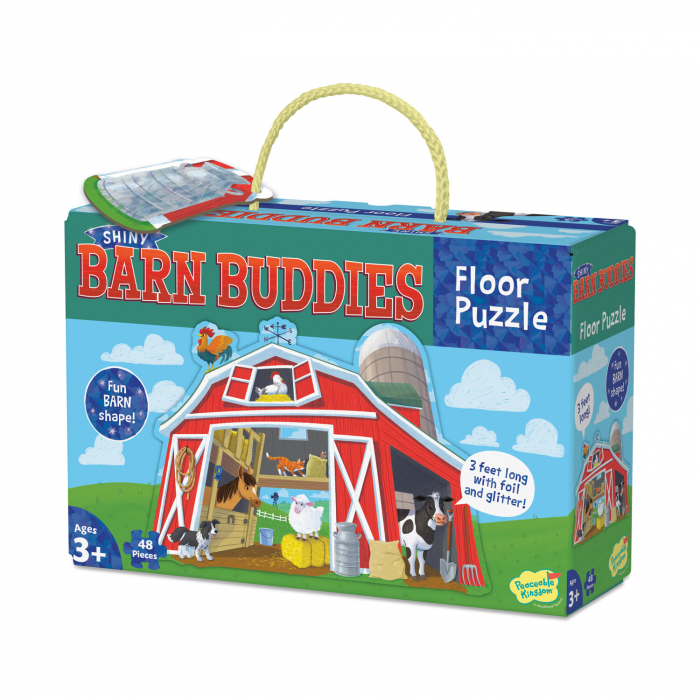 Puzzle de podea in forma de hambar, Barn budies floor puzzle, Peaceable Kingdom [2]