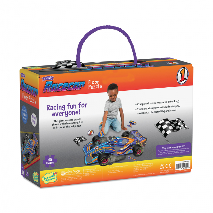 Puzzle de podea in forma de masina de curse, Racecar Floor Puzzle [3]