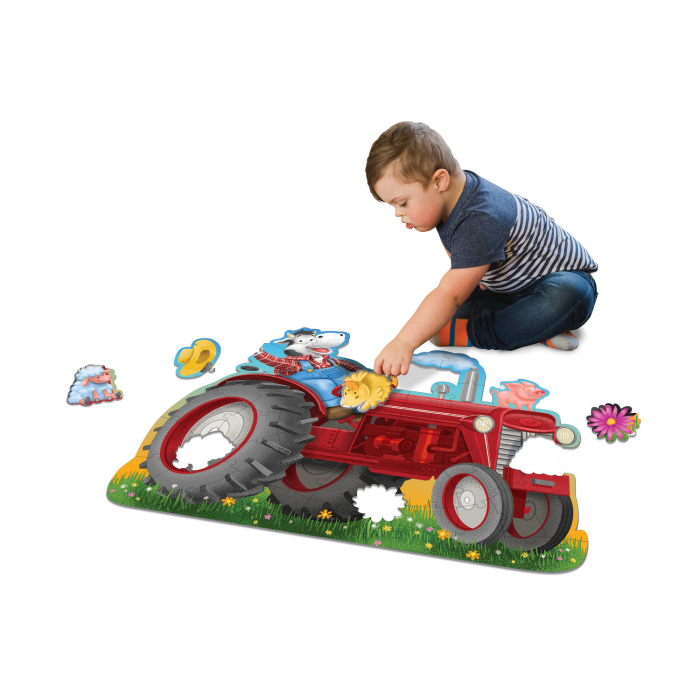 Puzzle de podea in forma de tractor, Shiny Tractor Floor Puzzle [3]