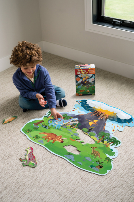 Puzzle de podea Insula dinozaurilor, Dinosaur island floor puzzle, Peaceable Kingdom [6]