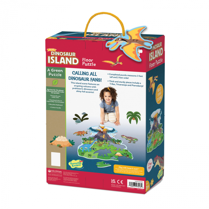 Puzzle de podea Insula dinozaurilor, Dinosaur island floor puzzle, Peaceable Kingdom [3]