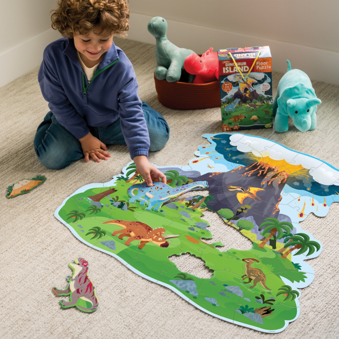 Puzzle de podea Insula dinozaurilor, Dinosaur island floor puzzle, Peaceable Kingdom [4]