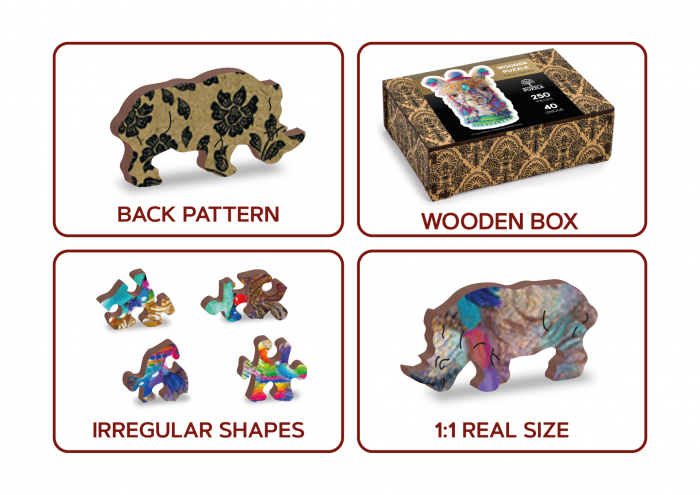 Puzzle din lemn, Alpaca, 250 piese [8]