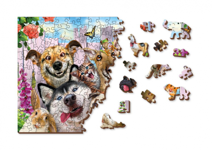 Puzzle din lemn, Animalutele zapacite, 200 piese [3]