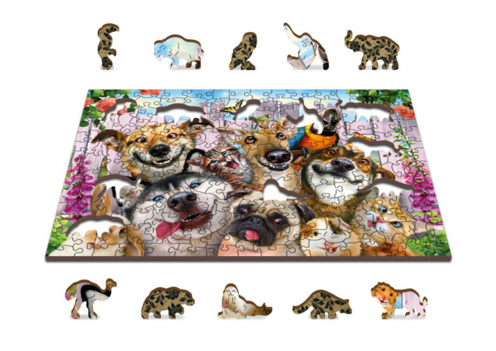 Puzzle din lemn, Animalutele zapacite, 200 piese [4]