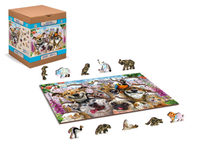 Puzzle din lemn, Animalutele zapacite, 200 piese [2]