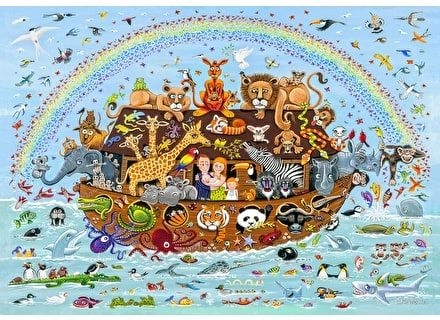 Puzzle din lemn Arca lui Noe, 40 de piese - Wentworth [1]