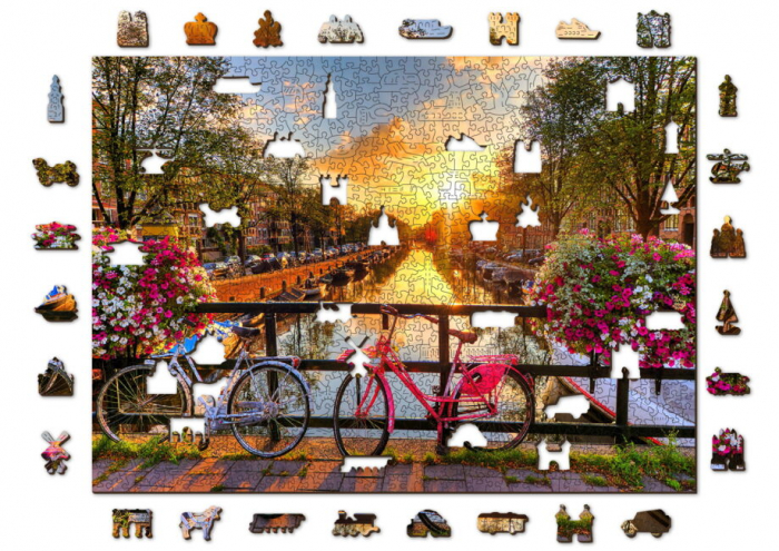 Puzzle din lemn, Bicicletele din Amsterdam, 1010 piese [5]
