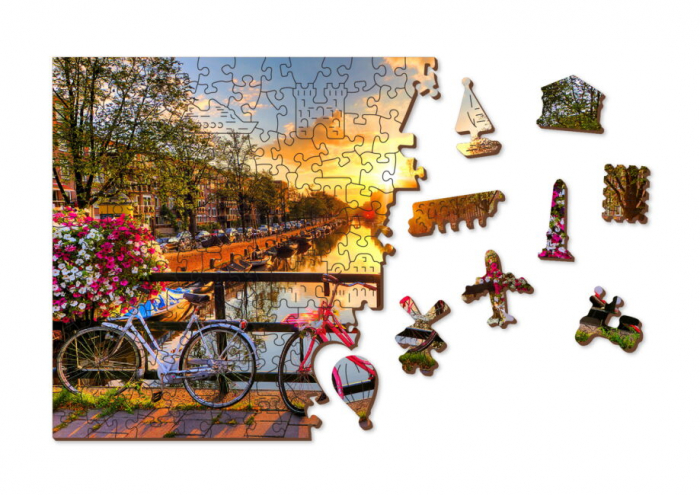 Puzzle din lemn, Bicicletele din Amsterdam, 1010 piese [3]