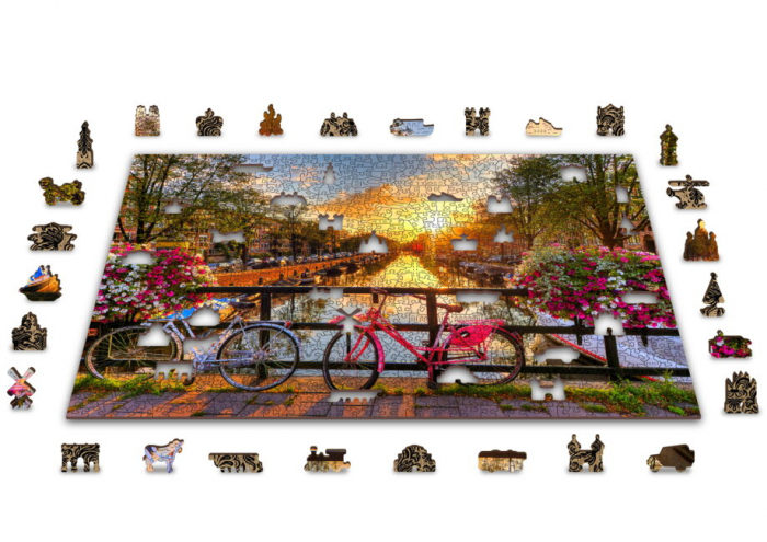 Puzzle din lemn, Bicicletele din Amsterdam, 1010 piese [4]