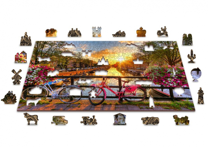 Puzzle din lemn, Bicicletele din Amsterdam, 505 piese [4]