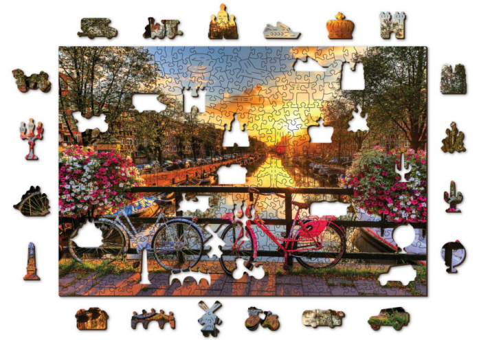 Puzzle din lemn, Bicicletele din Amsterdam, 505 piese [5]