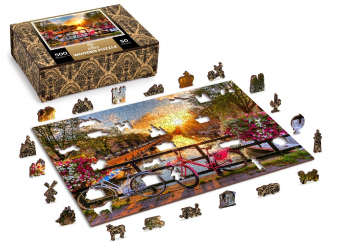 Puzzle din lemn, Bicicletele din Amsterdam, 505 piese [2]