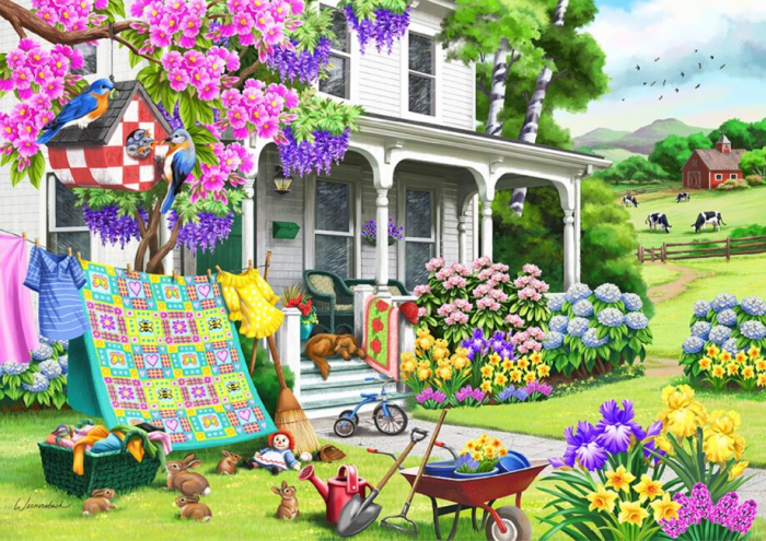 Puzzle din lemn, Casuta de la tara, 505 piese [7]