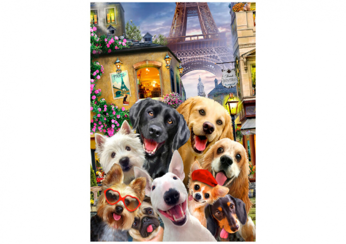 Puzzle din lemn, Catelusi in Paris, 200 piese [6]