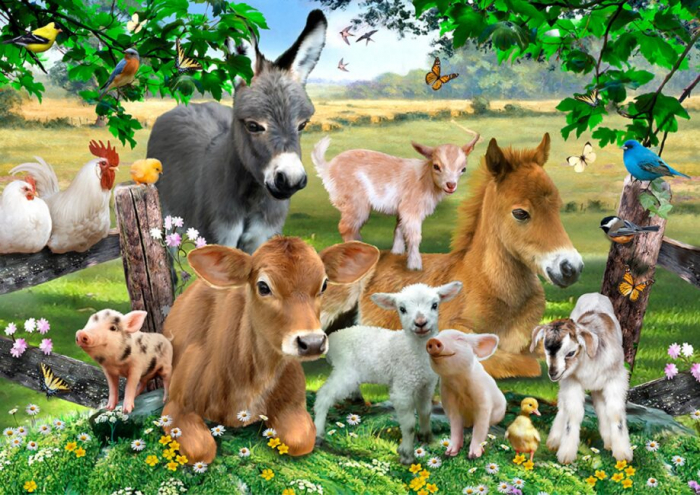 Puzzle din lemn, Cresa animalelor, 200 piese [6]