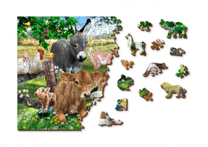 Puzzle din lemn, Cresa animalelor, 200 piese [3]