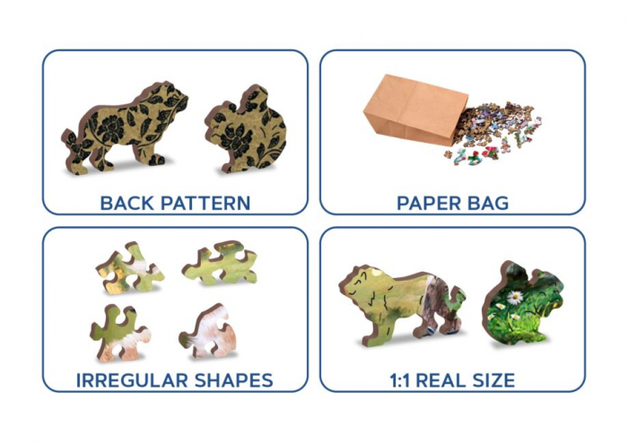 Puzzle din lemn, Cresa animalelor, 200 piese [7]