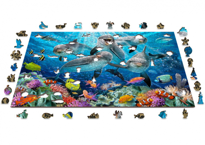 Puzzle din lemn, Dansul delfinilor, 1010 piese [4]