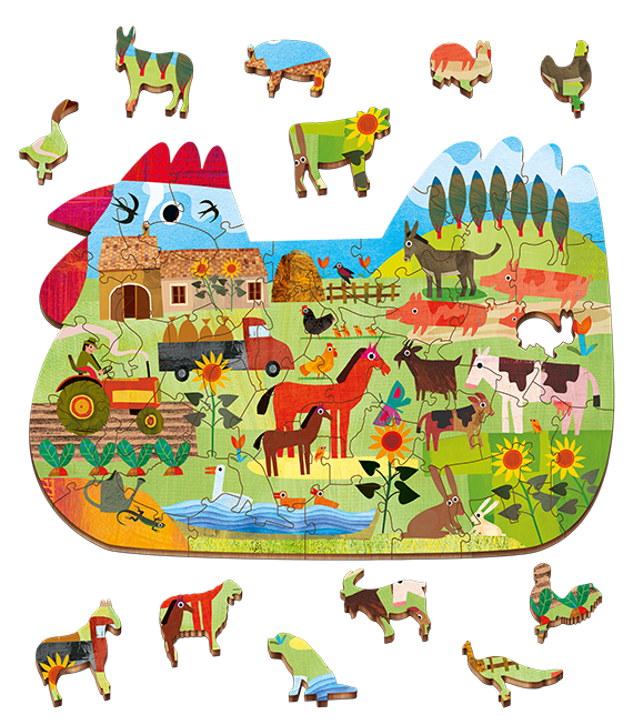 Puzzle din lemn - Ferma [2]