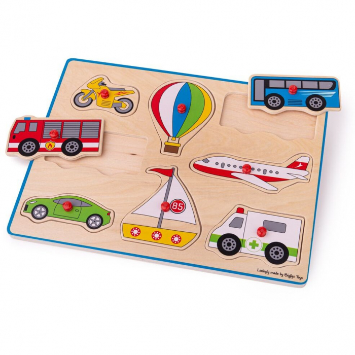 Puzzle din lemn incastru - Vehicule [3]
