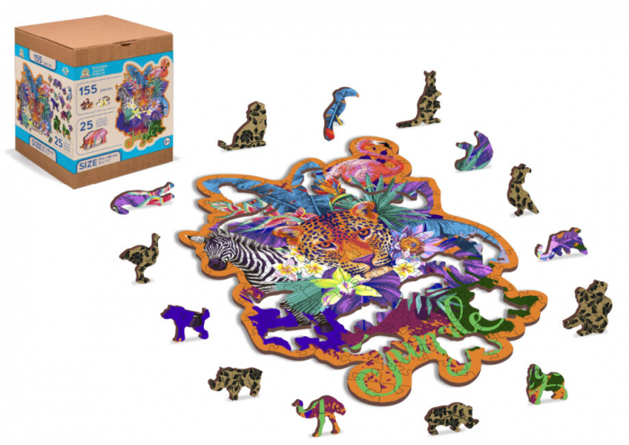 Puzzle din lemn, Jungla, 155 piese [2]