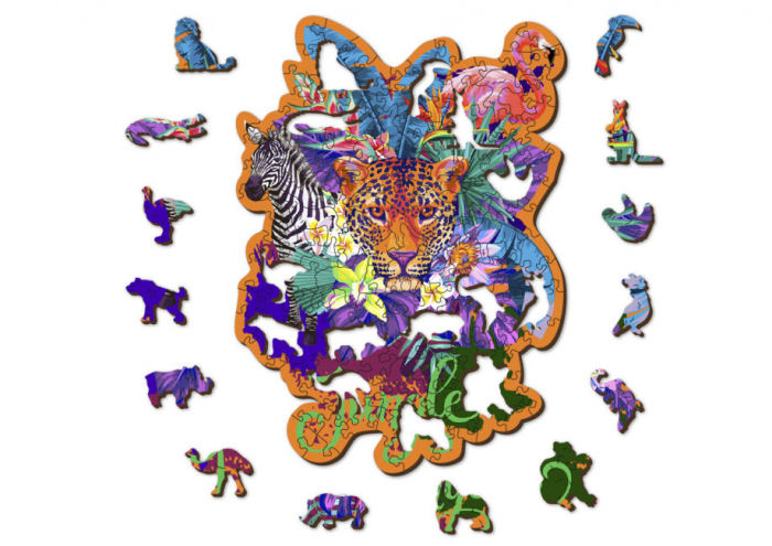 Puzzle din lemn, Jungla, 155 piese [5]