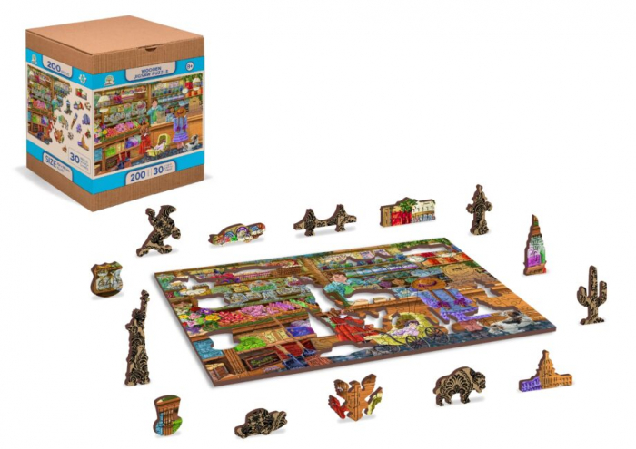 Puzzle din lemn, Magazinul de bomboane, 200 piese [2]