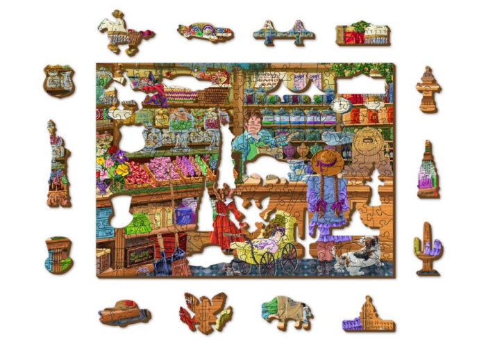 Puzzle din lemn, Magazinul de bomboane, 200 piese [5]