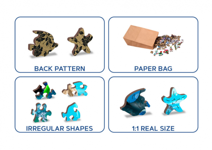 Puzzle din lemn, Paradisul subacvatic, 200 piese [7]