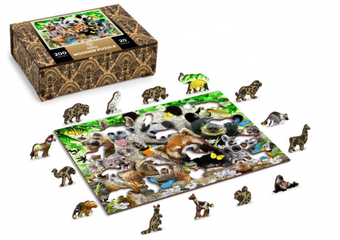 Puzzle din lemn, Paradisul ursilor, 200 piese [2]