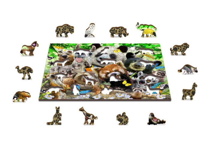 Puzzle din lemn, Paradisul ursilor, 200 piese [4]