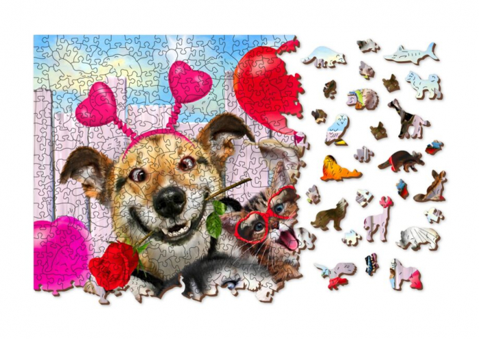 Puzzle din lemn, Petrecerea animalelor, 1010 piese [4]