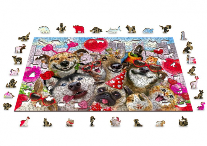 Puzzle din lemn, Petrecerea animalelor, 1010 piese [5]