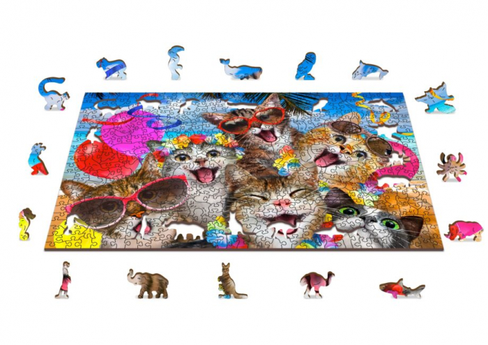 Puzzle din lemn, Petrecerea pisicutelor, 505 piese [4]