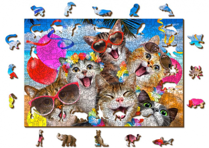 Puzzle din lemn, Petrecerea pisicutelor, 505 piese [5]