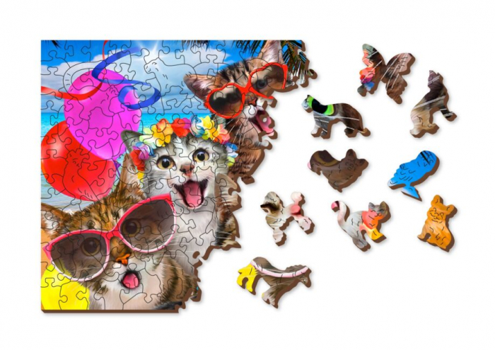 Puzzle din lemn, Petrecerea pisicutelor, 505 piese [3]