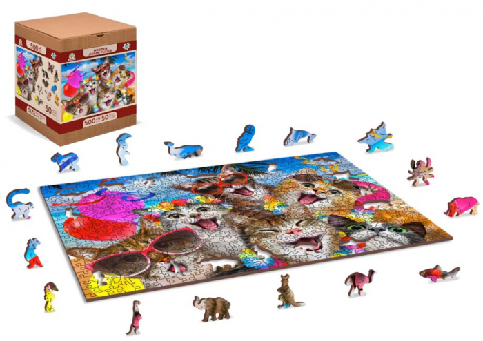 Puzzle din lemn, Petrecerea pisicutelor, 505 piese [2]