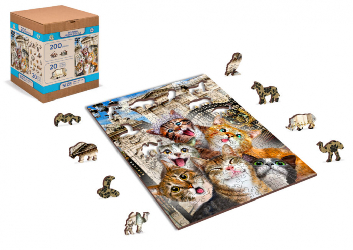Puzzle din lemn, Pisicutele din Londra, 200 piese [2]