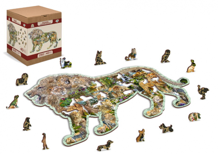 Puzzle din lemn, Regele junglei, 250 piese [2]
