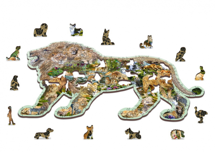 Puzzle din lemn, Regele junglei, 250 piese [4]