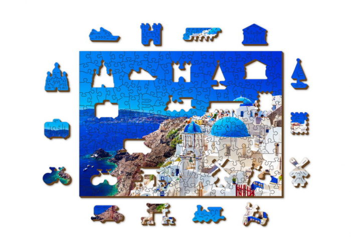 Puzzle din lemn, Santorini, Grecia, 200 piese [5]